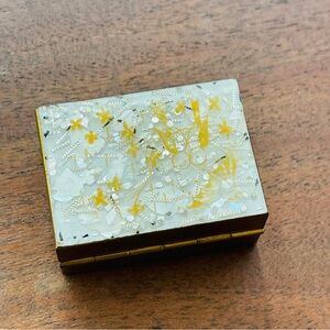 Small Gold plate Trinket Box Closure Mid-Century Modern Vintage 60s